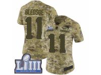 Women Nike New England Patriots #11 Drew Bledsoe Limited Camo 2018 Salute to Service Super Bowl LIII Bound NFL Jersey