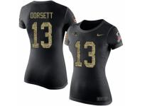 Women Nike New England Patriots #13 Phillip Dorsett Black Camo Salute to Service T-Shirt