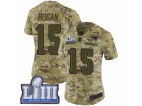 Women Nike New England Patriots #15 Chris Hogan Limited Camo 2018 Salute to Service Super Bowl LIII Bound NFL Jersey