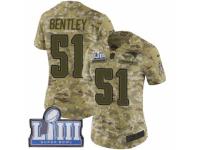 Women Nike New England Patriots #51 JaWhaun Bentley Limited Camo 2018 Salute to Service Super Bowl LIII Bound NFL Jersey