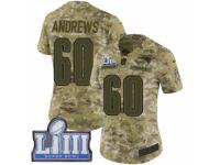 Women Nike New England Patriots #60 David Andrews Limited Camo 2018 Salute to Service Super Bowl LIII Bound NFL Jersey