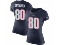 Women Nike New England Patriots #80 Danny Amendola Navy Blue Rush Pride Name & Number T-Shirt