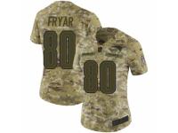 Women Nike New England Patriots #80 Irving Fryar Limited Camo 2018 Salute to Service NFL Jersey