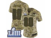 Women Nike New England Patriots #80 Irving Fryar Limited Camo 2018 Salute to Service Super Bowl LIII Bound NFL Jersey