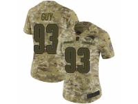 Women Nike New England Patriots #93 Lawrence Guy Limited Camo 2018 Salute to Service NFL Jersey