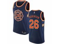 Women Nike New York Knicks #26 Mitchell Robinson  Navy Blue NBA Jersey - City Edition