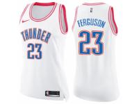 Women Nike Oklahoma City Thunder #23 Terrance Ferguson Swingman White/Pink Fashion NBA Jersey