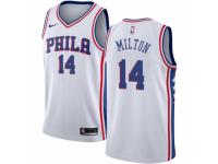 Women Nike Philadelphia 76ers #14 Shake Milton  White NBA Jersey - Association Edition