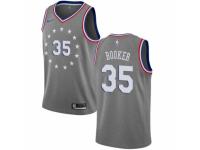 Women Nike Philadelphia 76ers #35 Trevor Booker  Gray NBA Jersey - City Edition