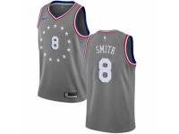 Women Nike Philadelphia 76ers #8 Zhaire Smith  Gray NBA Jersey - City Edition