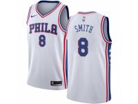 Women Nike Philadelphia 76ers #8 Zhaire Smith  White NBA Jersey - Association Edition