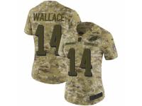 Women Nike Philadelphia Eagles #14 Mike Wallace Limited Camo 2018 Salute to Service NFL Jersey