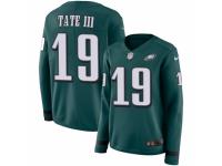 Women Nike Philadelphia Eagles #19 Golden Tate III Limited Green Therma Long Sleeve NFL Jersey