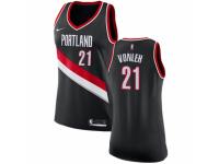 Women Nike Portland Trail Blazers #21 Noah Vonleh  Black Road NBA Jersey - Icon Edition
