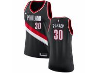 Women Nike Portland Trail Blazers #30 Terry Porter  Black Road NBA Jersey - Icon Edition