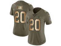 Women Nike Seattle Seahawks #20 Jeremy Lane Limited Olive/Gold 2017 Salute to Service NFL Jersey