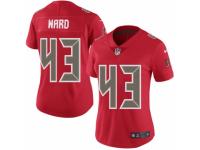 Women Nike Tampa Bay Buccaneers #43 T.J. Ward Limited Red Rush Vapor Untouchable NFL Jersey