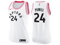 Women Nike Toronto Raptors #24 Norman Powell Swingman White/Pink Fashion NBA Jersey