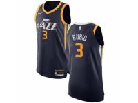 Women Nike Utah Jazz #3 Ricky Rubio Navy Blue Road NBA Jersey - Icon Edition