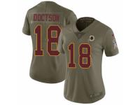 Women Nike Washington Redskins #18 Josh Doctson Limited Olive 2017 Salute to Service NFL Jersey