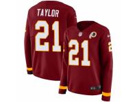 Women Nike Washington Redskins #21 Sean Taylor Limited Burgundy Therma Long Sleeve NFL Jersey