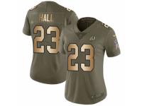 Women Nike Washington Redskins #23 DeAngelo Hall Limited Olive/Gold 2017 Salute to Service NFL Jersey