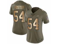 Women Nike Washington Redskins #54 Mason Foster Limited Olive/Gold 2017 Salute to Service NFL Jersey