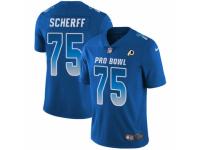Women Nike Washington Redskins #75 Brandon Scherff Limited Royal Blue 2018 Pro Bowl NFL Jersey