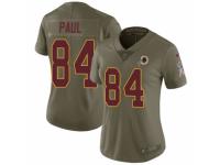 Women Nike Washington Redskins #84 Niles Paul Limited Olive 2017 Salute to Service NFL Jersey