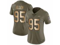Women Nike Washington Redskins #95 Jonathan Allen Limited Olive/Gold 2017 Salute to Service NFL Jersey