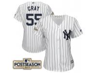Women Sonny Gray #55 New York Yankees 2017 Postseason White Cool Base Jersey