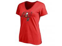 Women Tampa Bay Buccaneers Pro Line Primary Team Logo Slim Fit T-Shirt Red