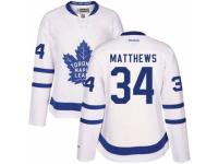 Women Toronto Maple Leafs #34 Auston Matthews White Road Stitched NHL Jersey