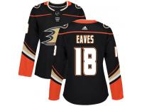 Women's Adidas Anaheim Ducks #18 Patrick Eaves Authentic Black Home NHL Jersey
