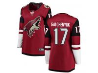 Women's Alex Galchenyuk Breakaway Burgundy Red Home NHL Jersey Arizona Coyotes #17
