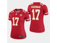 Women's Chiefs #17 Mecole Hardman 2019 NFL Draft Color Rush Legend Jersey - Red
