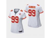 Women's Chiefs #99 Khalen Saunders 2019 NFL Draft Game Jersey - White