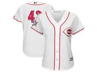 Women's Cincinnati Reds Majestic White 2018 Jackie Robinson Day Official Cool Base Jersey
