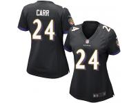 Women's Game Brandon Carr #24 Nike Black Alternate Jersey - NFL Baltimore Ravens