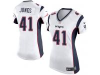 Women's Game Cyrus Jones #41 Nike White Road Jersey - NFL New England Patriots