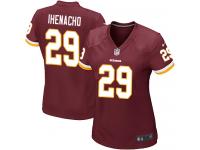 Women's Game Duke Ihenacho Burgundy Red Jersey Home #29 NFL Washington Redskins Nike
