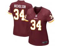 Women's Game Montae Nicholson #34 Nike Burgundy Red Home Jersey - NFL Washington Redskins