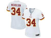 Women's Game Montae Nicholson #34 Nike White Road Jersey - NFL Washington Redskins