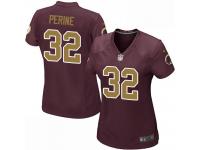Women's Game Samaje Perine #32 Nike Burgundy Red Alternate Jersey - NFL Washington Redskins 80th Anniversary