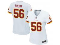 Women's Game Zach Brown #56 Nike White Road Jersey - NFL Washington Redskins