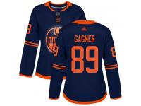 Women's Hockey Edmonton Oilers #89 Sam Gagner Alternate Jersey Navy Blue