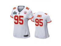 Women's Kansas City Chiefs Chris Jones White Super Bowl LIV Game Jersey