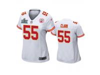 Women's Kansas City Chiefs Frank Clark White Super Bowl LIV Game Jersey