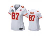 Women's Kansas City Chiefs Travis Kelce White Super Bowl LIV Game Jersey