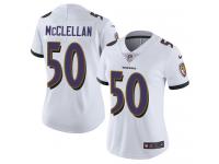 Women's Limited Albert McClellan #50 Nike White Road Jersey - NFL Baltimore Ravens Vapor Untouchable